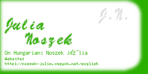 julia noszek business card